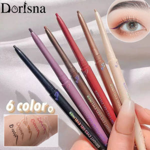 Dorisna 6สีปากกาอายไลเนอร์กันน้ำยาวนานยาวกันเหงื่อไม่เปื้อนที่เขียนขอบตาเครื่องสำอางดินสอเขียนขอบตา