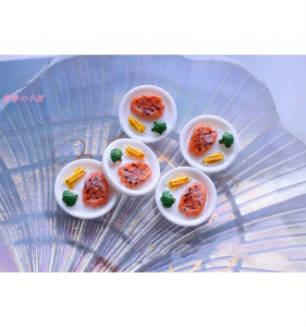 Mini DIY Fridge Magnet Accessories Eggs Steak Shrimp Miniature