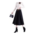 Chân Váy Ngắn Xếp Ly Cao Eo Size Lớn Màu Đen, Kiểu Dáng Chữ A Thanh Lịch, Chất Liệu Polyester, Phong Cách Thường Ngày, Thời Trang Xuân 2026 Mới. 