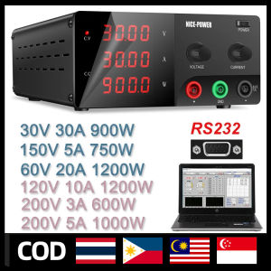 Lab Bench Power Supply 30V 30A 900W Laboratory Switching Power Supply Unit 60V 20A Adjustable Digital Source 200V 5A Voltage Stabilizer