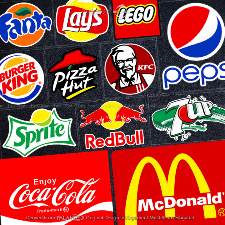 Fast Food Beverage Brand Logo McDonald's Cola Personality Stickers ...