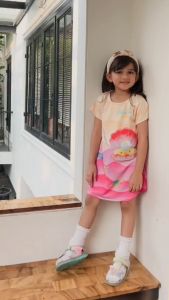 Baju Dress Anak Perempuan Lucu - Outfit Gaun Anak Cewek Scuba Print Sea 1 2 3 4 5 6 7 8 Tahun 4374
