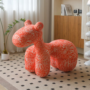 Creative Pony Chair Childrens Seat Animal Bench Living Room Popular Dog Chair Kids Furniture Scandinavian Style Adjustable Height