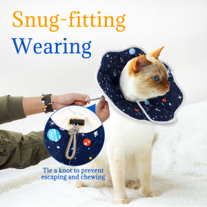 A new Elizabethan collar stylish and high-value cartoon printed pet protective cover dog protective cover cat anti-licking st
