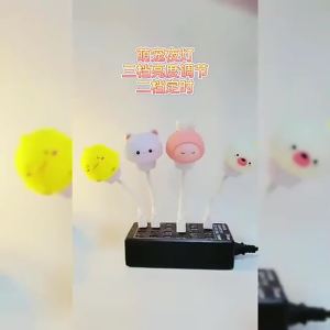 USB LED Childrens Night Light Bear Bunny Duck Cat Decorative for BabyS Bedroom Headboard Remote Controlled Cute Cartoon Lamp