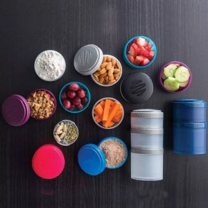 Fitness Blender Shaker Expansion Box Snack Protein Milk Shake Powder Portable Storage Tank Tablet Supplement Separately Packed Case