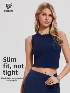 COSLEAF | Breathable Slim Fit Tennis Style Sleeveless Sport Vest