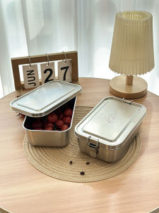 18/10 Stainless Steel Lunch Box Freshness Container Fruit Portable Picnic Box Fridge Seal Storage Container Outdoor Diningware