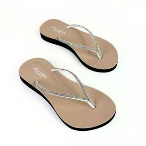 Sandal 3cm Wanita LOZTA Jepit Diamond Putih New