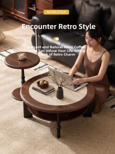 YIYOU | French Vintage Living Room Coffee Table