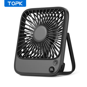 TOPK | TOPK Rechargeable Portable Fan Electric Mini fan for Camping4600mah Battery USB Desk Fan Small Silent Table Fans for Room Home