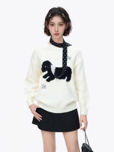 BAIDAIFEI | Áo Sweater Knit Đeo Cổ cho Người Thấp