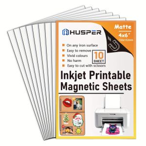 10Pcs Printable Photo Magnetic Sheets 4R(4x6inch) Flexible Magnet Sheets Matte Magnet Paper Non Adhesive Make Refrigerator Phot
