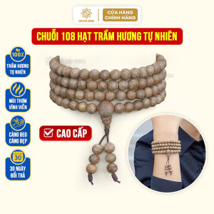 Vòng tay trầm hương chuỗi 108 hạt tự nhiên cao cấp Sơn Mộc Hương đeo tay nam nữ phong thủy may mắn tài lộc