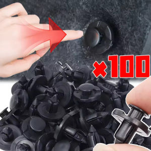 100PCS Car Body Push Retainer Pin Rivet Trim Clip 8mm Hole Bumper Door Panel Fastener Universal Auto Fender Liner Moulding Clip