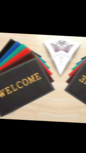 HTF Welcome Doormat PVC Mat Rugs Carpets Anti Slip Home Entrance Floor Rug Non-slip Doormat