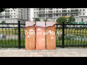 [Mới Về] Tranh Hoa Sen Cổ Kính Decor Phòng Trà Phòng Thiền Yoga Phòng Thờ Đã Có Khung Và Đinh Treo