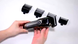 Kemei Razor Hair Cut Original Cordless Rechargeable Clipper LCD Monitor With Limit Comb KM-1990PG