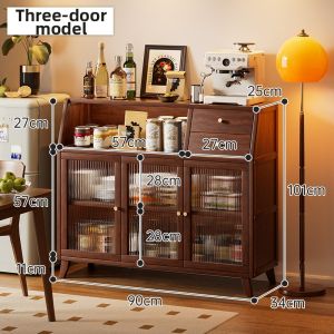 ZHUSHANXIA | Solid Wood Mid-Century Modern Sideboard Cabinet