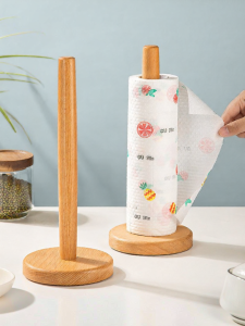Creative Beech Wood Kitchen Paper Roll Holder