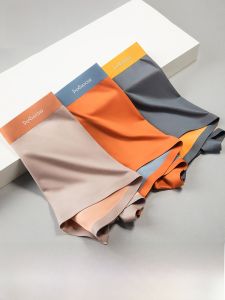 Miiow | Mens Modal Silk Boxer Shorts Antibacterial Comfortable Breathable Quick Dry Flat Angle Underwear Briefs Sports Briefs