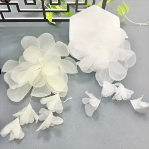 Phụ Kiện Thời Trang Làm Thủ Công Bằng Vải Hoa Ba Chiều Treo Tường Dành Cho Trẻ Em Chất Liệu Polyester Họa Tiết Trơn