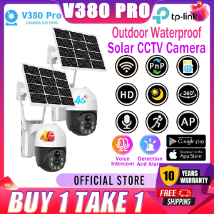 V380 PRO Solar CCTV Camera No WIFI NEEDED 4G Waterproof Alarm Surveillance Two-Way Audio Night Vision IP Security Camera