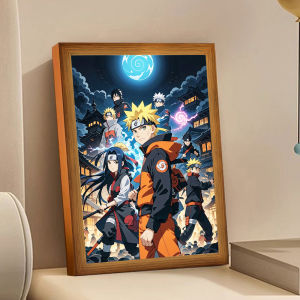 Anime "Naruto" Uchiha Sasuke home decoration painting Led night light bedroom decoration Christmas gift moon light