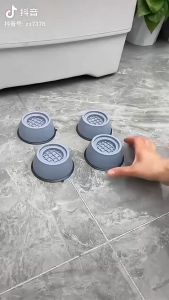 4 PCS Tatakan Kaki Mesin Cuci & Meja Anti Slip Redam Getar & Genangan air