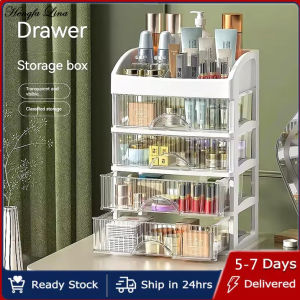 Tengfa Lina Ngăn Kéo Trang Điểm Hộp Lưu Trữ Mỹ Phẩm Đồ Trang Sức Rõ Ràng Organizer Ngăn Kéo Nhiều Lớp Giá để tài liệu dung tích lớn lưu trữ nhựa