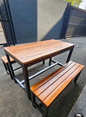 MEJA KURSI CAFE Restoran SET (1 Meja + 2 Kursi)