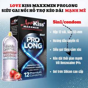 Bao cao su MAXXMEN 5in1 PROLONG Kéo dài thời gian Gân gai Siêu mỏng