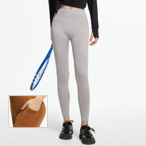 2026 Solid Color High Waist Yoga Legging Soft Women Sport Pant Tight Athletic Gym ComprehensiveTraining Jog Back Waist Pocket