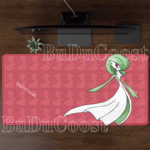 Bandai | Anime Mouse Pad HD Printing Pokemon Gardevoir Kawaii Overlock Large Keyboard Desk Mat Cute Rubber Gaming Office Nonslip Mousepad