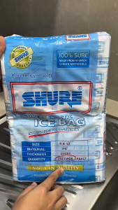 Shure & Starex Ice Bag Plastic ng Yelo Ice water bag | BUNDLE | 500 pcs (5 packs/100 pcs per pack) Size 4x12