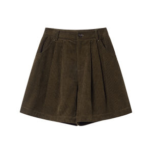 NIHAOKANONG | Quần Short Culottes Chân Rộng Có Gai Phong Cách Retro Cho Người Bé Nhỏ
