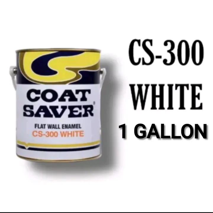 COAT SAVER FLAT WALL ENAMEL WHITE GALLON CS300 PINTURA SA KAHOY