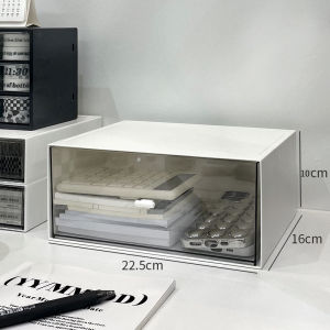 Simple Drawertype Transparent Desk Organizer Shelf
