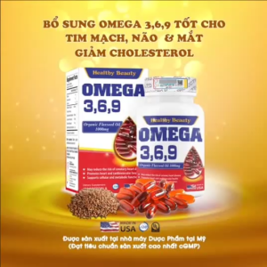 Viên Uống Hỗ Trợ Sức Khỏe Tim Mạch Tốt Cho Da - Mắt - Não HB OMEGA 369