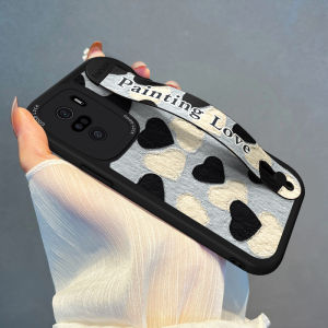 Redmi K40Pro Phone Case with Wristband Silicone Game Enhanced Edition Womens New Model K40S Full Lens Protection Soft Silicone Anti-Fall