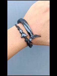 Gelang Akar Bahar Hitam Ukir Keris Warangka Unik Untuk Kolektor
