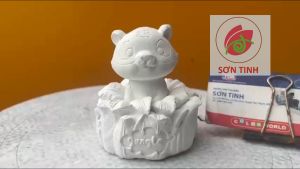 Tượng tô màu Hổ con D20 tô tượng thạch cao (Không kèm màu) trò chơi trẻ em