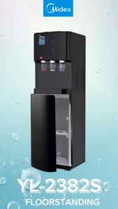 MIDEA NEW DESIGN Hot/Ambient/Cold Floorstanding Water Dispenser YL-2382S - Compressor Cooling - 4 Halal Water Filter