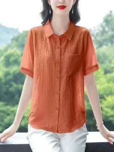 QIAOXIZI | Áo Blouse Bông Vải Linen Phong Cách Trẻ Trung cho Phụ Nữ