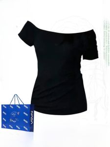 เสื้อยืดคอกลมแขนสั้นผู้หญิง ทรงเข้ารูป ทรงสลิมฟิต ทรงเข้ารูป ลายดอกไม้ ทรงเข้ารูป ผ้าฝ้าย 100% ฤดูร้อน