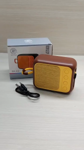 SK-E9 TWS Bluetooth V5.3 Retro Multi Function Stereo Surround Sound Speaker Lightweight with Lanyard Design