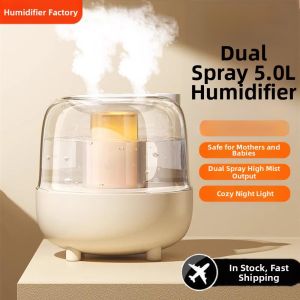 NPC | Large Capacity Dual Spray Humidifier with Night Light 5L