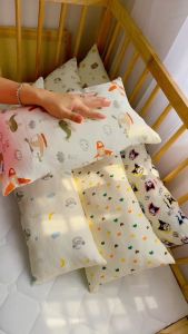 Gối đầu cho bé vải muslin cao cấp gối cho bé sơ sinh mầm non vải mịn mát thấm hút siêu tốt