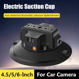 4.5/5/6 Inch Strong Electric Suction Cup Car Camera Suction Cup Shock Absorption Sports Camera Fixed Shooting Tool for Cam Phone