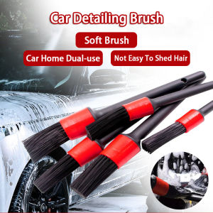 Car Detailing Brush 5PCS Auto Cleaning Car Cleaning Detailing Set Dashboard Air Outlet Clean Brush Car Wash Accessories Motor Interior Wheel Cleaning Tools 汽车清洁车刷